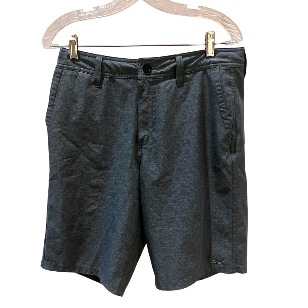 Orvis Mens Tech Shorts grayish Blue Stretch Hiking Outdoor Utility Size 32